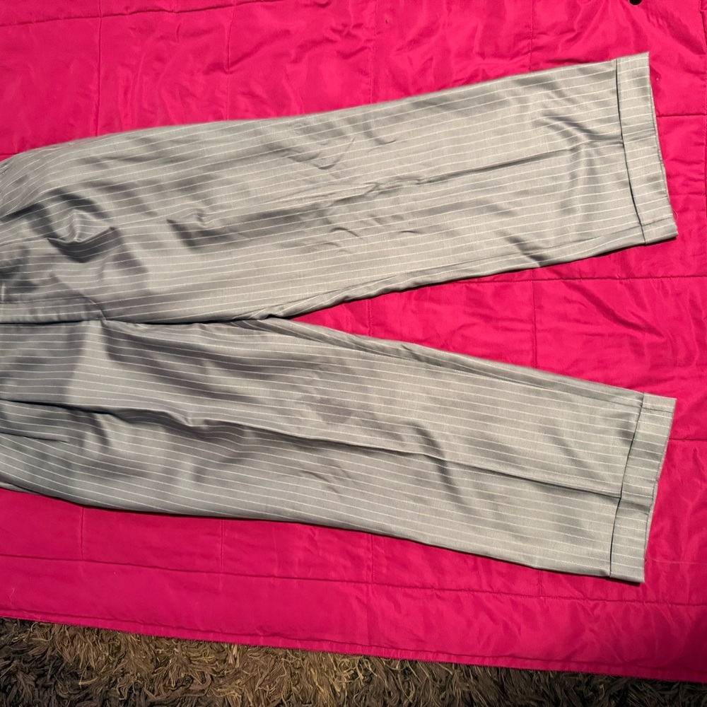 PRE-OWNED FLORENZI Men's Gray 3-BUTTON Pinstripe Blazer/Pants - Picture 13 of 16